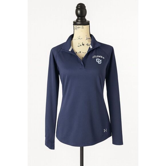 Under Armour Women’s Size S Columbia University Long Sleeve Quarter Snap Pullove - Picture 1 of 5